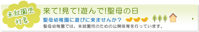 来て！見て！遊んで！聖母の日